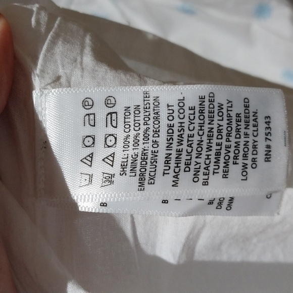 Nwt Rachel Zoe White Dress with Blue Floral Accents - Picture 6 of 17